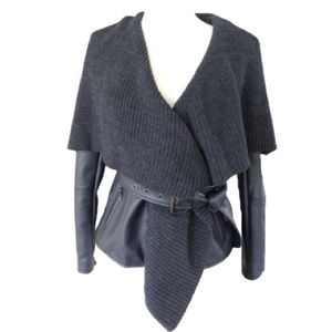 G.I.L.I. Sweater Knit Cascade Motorcycle Jacket - Deep Navy